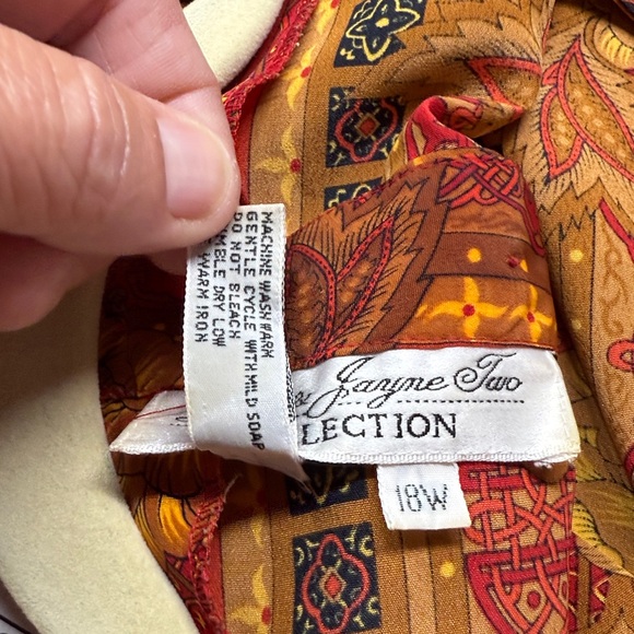 Laura and Jayne Two2 Piece Long Sleeve Skirt Set 80’s Size 18W 16W - Picture 12 of 14